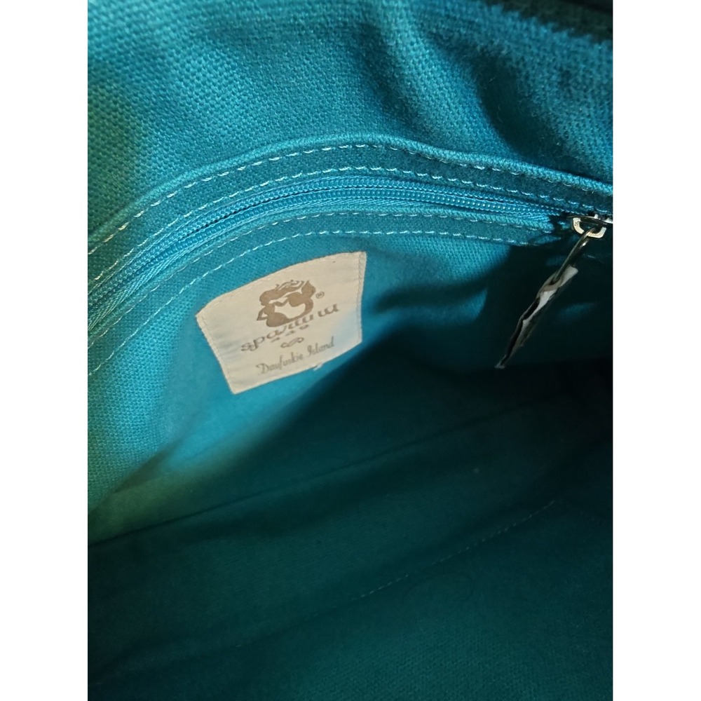 Spartina 449 Greetings from the Caribbean Sea Map Crossbody Bag Blue Tan Multi - Picture 6 of 11